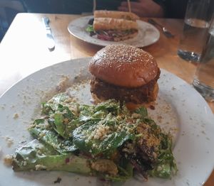 Sloppy Main (no fries), and in the background Oyster Banh Mi #Veganuary at The Haunt in Savannah