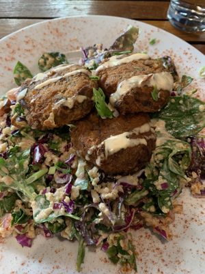 Krab cakes  at The Haunt in Savannah