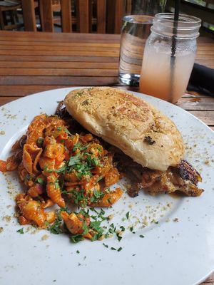 Lion's Mane Steak Sandwich at The Haunt in Savannah