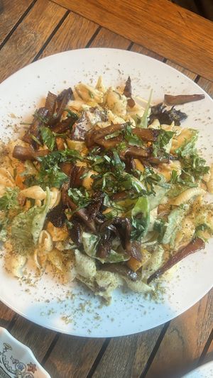 MLT pasta salad - creamy, savory and delicious  at The Haunt in Savannah