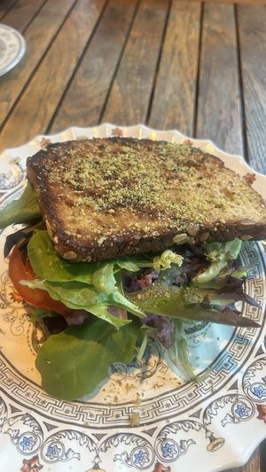 Chicken of the woods and wild blueberry salad sandwich   at The Haunt in Savannah