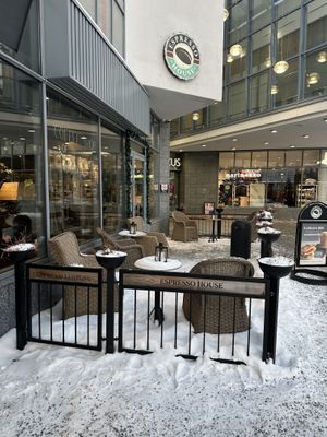 Outside  at Espresso House in Rovaniemi