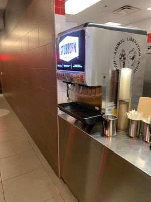 Stubborn fountain drinks available  at SubVegan Sandwiches in Santa Ana