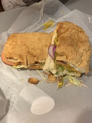 Inner master vegan club sandwich  at SubVegan Sandwiches in Santa Ana