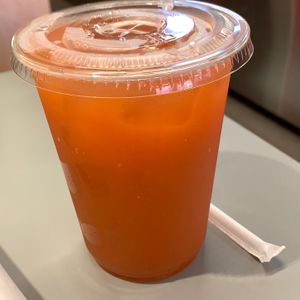 Fresh made strawberry  mint limeade  at SubVegan Sandwiches in Santa Ana