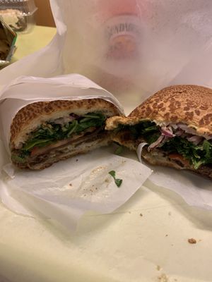 Steak sandwich  at SubVegan Sandwiches in Santa Ana