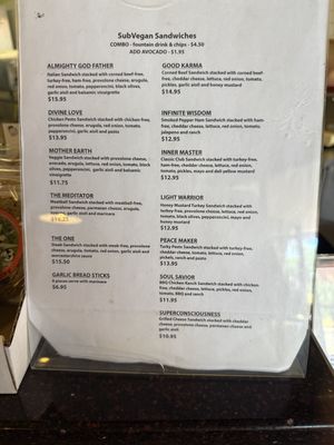   at SubVegan Sandwiches in Santa Ana