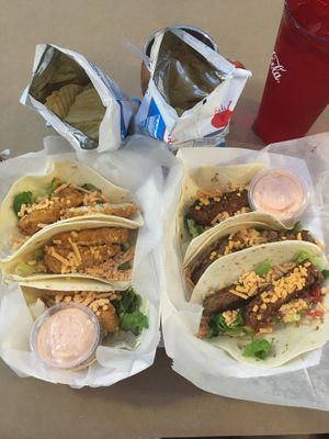 So surprised to see vegan options here!! Amazing service and incredible food! We got the vegan “fish tacos” and beyond tacos with vegan cheese! Heck yes!  at Mug & Mallet in Ocean City