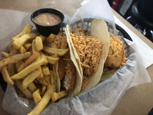 Vegan “Fish” taco   at Mug & Mallet in Ocean City