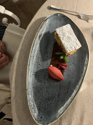 Raspberry millefeuille   at Le Relais by Villa Castagnola in Lugano
