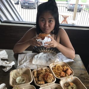 Me eating Original Project Pollo at Project Pollo in Katy