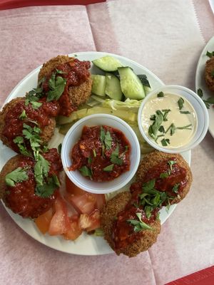 Spicy falafel- vegan and gluten free!   at Master Falafel in Rochester