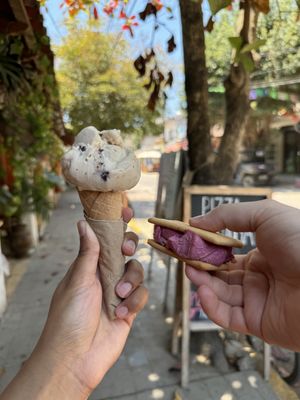 Cone and sandwich options  at Chichili in San Francisco