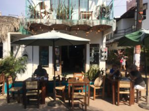 the comfy outdoor seating at Chido Greens in San Francisco