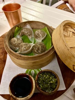 Thai-spiced mushroom dim sum   at Santé Spa Cuisine in Bangalore