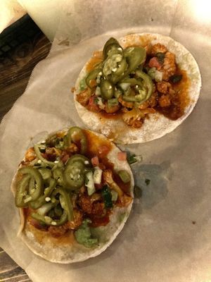 Buffalo cauliflower tacos,, mm mm good at Nectar: Urban Cantina in Nashville