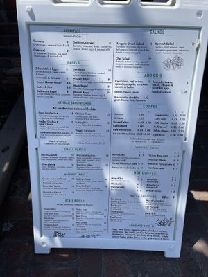Menu   at Meráki Café in San Diego