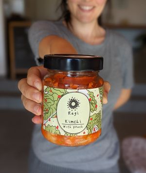 Kimchi with Peach at Ragi in Lutry