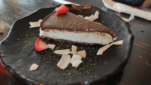 Bounty cheesecake at Happy Bar & Grill in Burgas