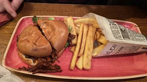 Pulled Vegan Sandwich Bap  at Kilians Irish Pub in Munich