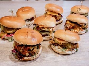 A View to Remember All our homemade yummy burgers in their Glory 90% of all our food can be made GF at The Vegan Kitchen in Birmingham