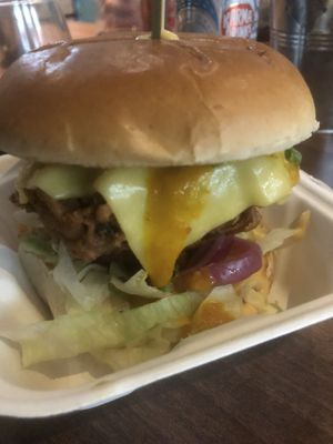 Katsu Funguy Burger  at The Vegan Kitchen in Birmingham