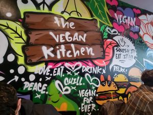 Wall art at The Vegan Kitchen in Birmingham