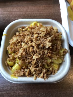 Max and cheese with bacon  at The Vegan Kitchen in Birmingham