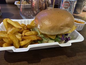 Tornado Burger and Chips   at The Vegan Kitchen in Birmingham