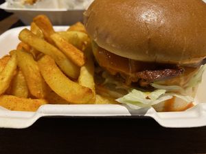 Funguy Burger and Fries   at The Vegan Kitchen in Birmingham