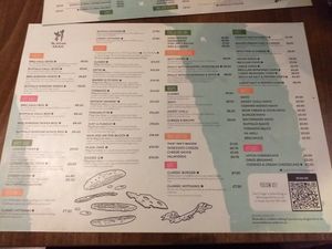Great menu at The Vegan Kitchen in Birmingham