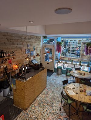 Although looks all, there are more seats upstairs at The Vegan Kitchen in Birmingham