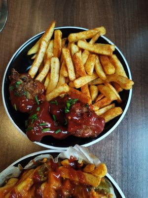 Hot box BBQ Cauliflower bites at The Vegan Kitchen in Birmingham