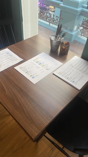 Table and Menu #Veganuary at The Vegan Kitchen in Birmingham