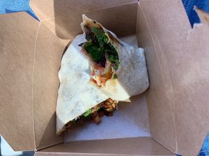 Oyster mushroom wrap  at Freya's Diner in St Petersburg