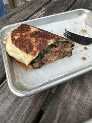 Jerk oyster mushroom wrap  at Freya's Diner in St Petersburg