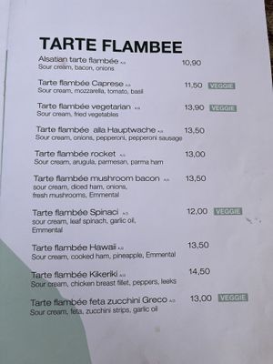 Menu as of June 2023  at Café Hauptwache in Frankfurt