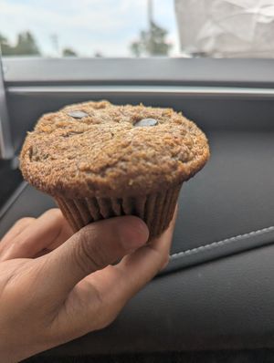 Banana chocolate chip muffin at Trufood Cafe in Lions Head