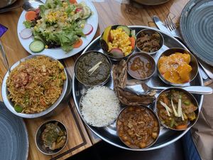 Vegan Rice dish & Vegan dish (named 3 dishes)  at Delhi6 in Berlin