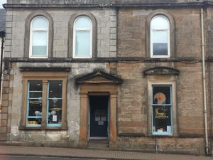 Front of Gilmartin’s on Avenue Square. at Gilmartin's Bakery in Kilmarnock