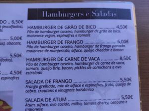 Chickpea burger at Bread & Brunch in Porto