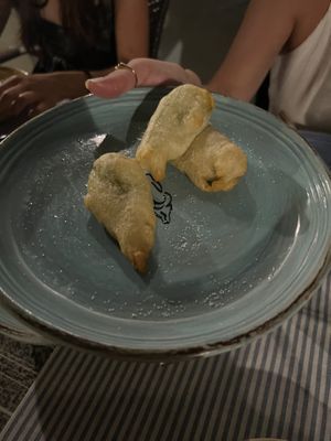 Fried pumpkin flowers  at Matre in Gallipoli