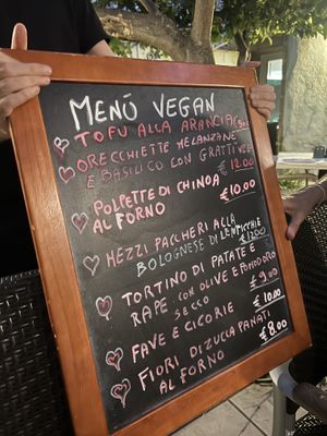 The menu (august 2023)  at Matre in Gallipoli