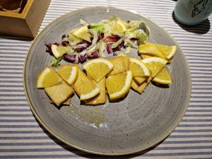 Tofu alla arancia at Matre in Gallipoli