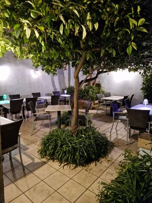 Outdoor seating at Matre in Gallipoli