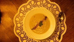 Creme da horta com sementes tostadas at Mãos de Horta in Castelo Branco