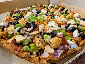 Vegan Combo Pizza at Pizza Twist in Boise