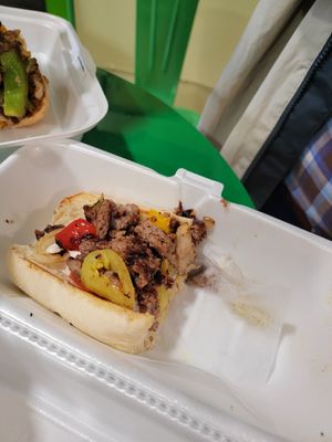 Philly beef, so good! at Plant Based Burger Company in Maple Heights