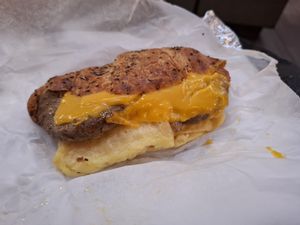 Vegan deluxe croissant at Gregory's Coffee in New York City
