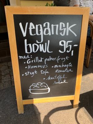 Vegan bowl at Kafe Kruse in Helsingoer